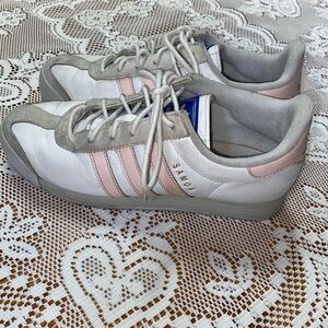 Adidas Originals Samoa Sneakers Pink and White Size 8
